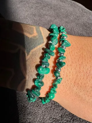 Bracciali Malachite Fatti a Mano