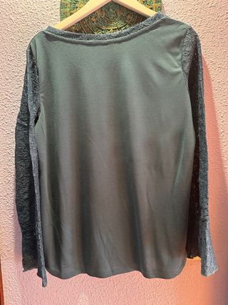 Camiseta manga larga encaje