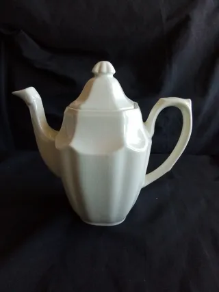 Cafetera La Cartuja de Sevilla Porcelana Blanca