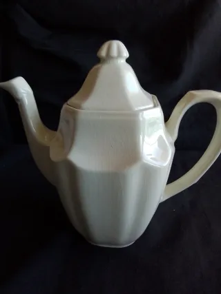 Cafetera La Cartuja de Sevilla Porcelana Blanca