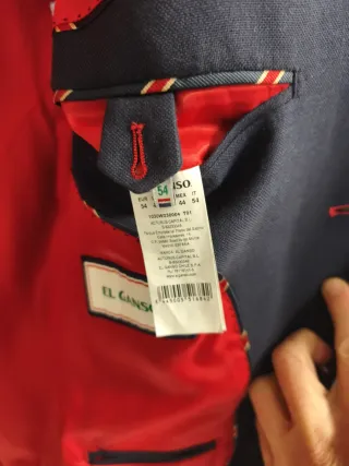 Americana Ganso Talla 54 Azul/Roja