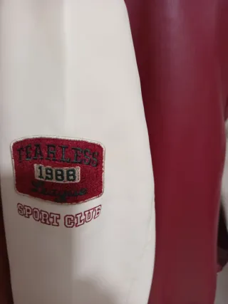 Chaqueta Springfield Talla L Roja y Beige