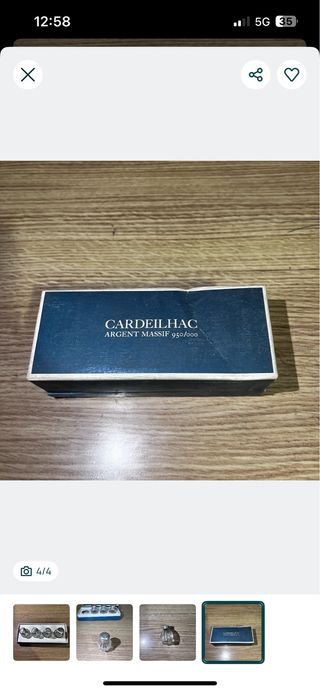 Saleiros Cristal Cardeilhac Argent Massif 950/000