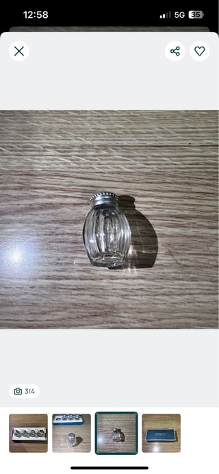 Saleiros Cristal Cardeilhac Argent Massif 950/000