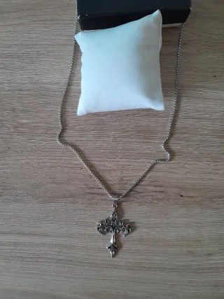 Collana Uomo con Croce Argentata