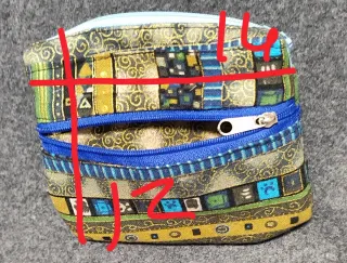 Monedero artesanal con 3 cremalleras