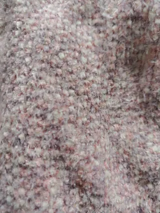 Chaqueta punto mujer rosa cremallera bolsillos