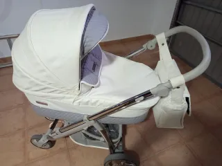 Carro Bebecar ip-op blanco y gris