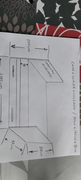 Cama nido 90x190 con somier y colchón