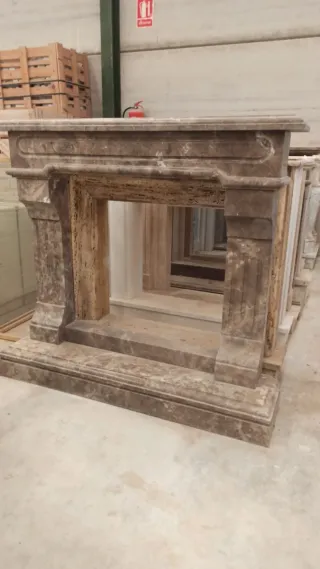 Chimenea Mármol Marrón Emperador