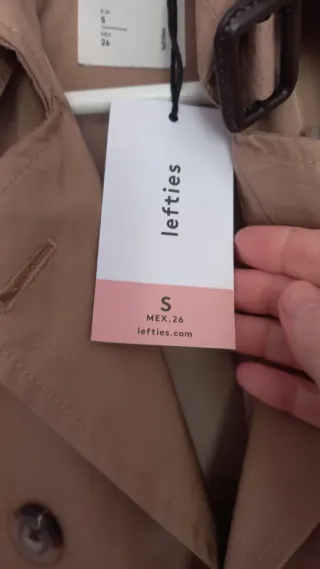 Trench Coat Castanho Cinto S/36/8