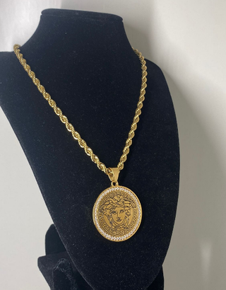 Collar Versace Medusa Dorado