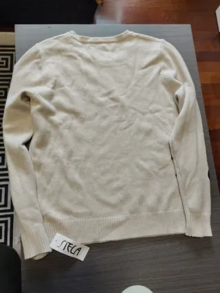 Jersey mujer flores negro beige