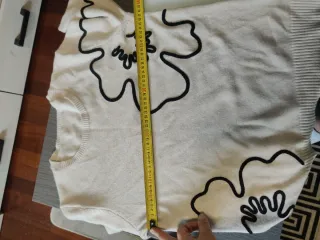 Jersey mujer flores negro beige