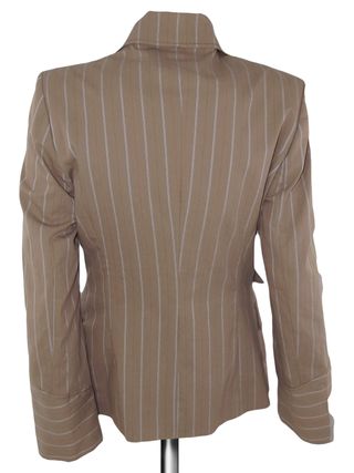 HFN Blazer Donna Beige L Gessato 3 Bottoni