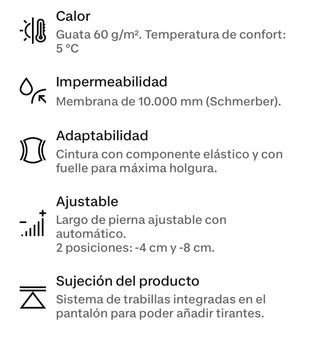 Pantalón esquí mujer Wedze SKI-P 500 Negro