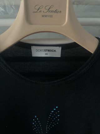 Canotta DOSTSTREICH nera con strass scatolo 31