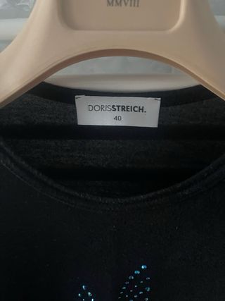 Canotta DOSTSTREICH nera con strass scatolo 31