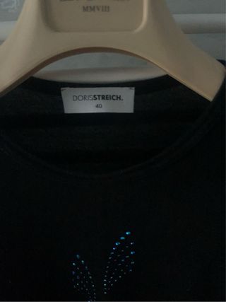Canotta DOSTSTREICH nera con strass scatolo 31