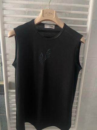 Canotta DOSTSTREICH nera con strass scatolo 31