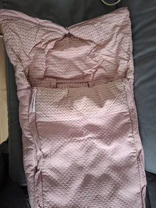 Funda capazo rosa acolchada