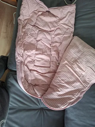 Funda capazo rosa acolchada