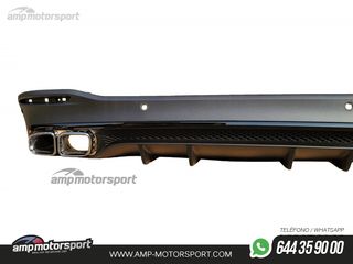 DIFUSOR TRASERO NEGRO CON COLAS CROMO PARA MERCEDES GLE/GLS W167
