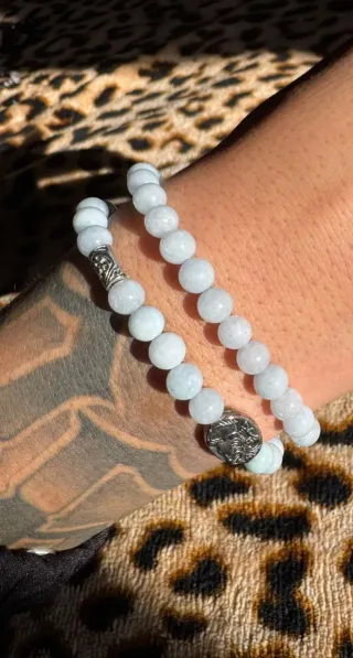 Bracciali Angelite Fatti a Mano