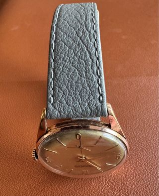 Correa de cuero para reloj gris