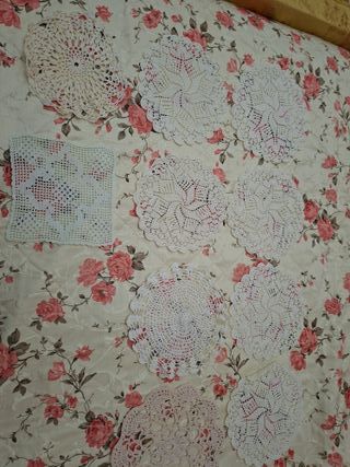 Set 10 centrini uncinetto