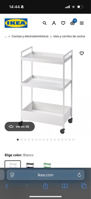 Carrito Auxiliar Blanco ikea