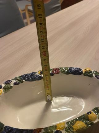 Ciotola ceramica decorata frutta