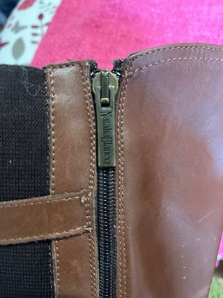 Botas altas de piel marrones mujer