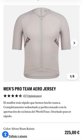 Maillot Rapha Pro Team Talla S Hombre