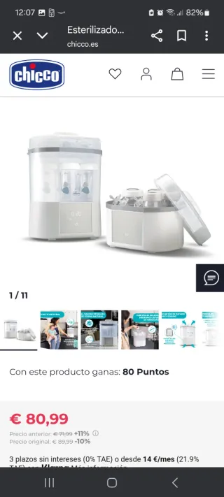 Esterilizador Biberones Chicco