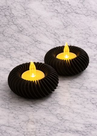 2 Suportes de velas pretos