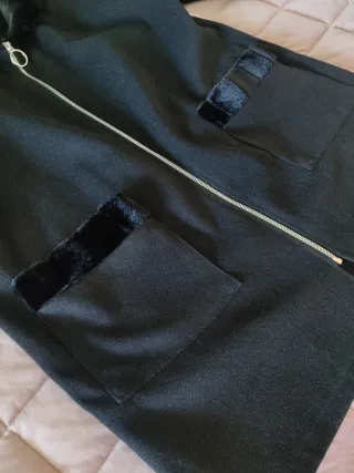 Cappotto donna nero in panno