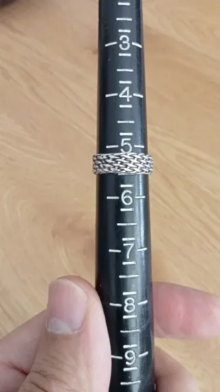 Anillo Plata Ley 925 Trenzado