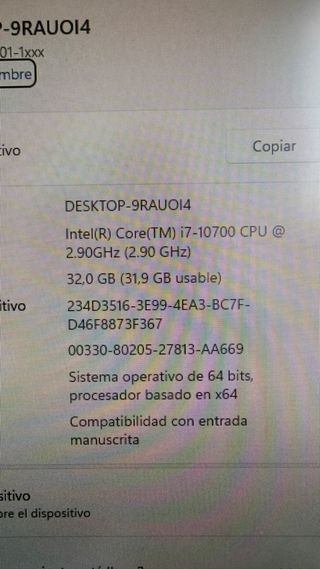 Ordenador Gaming Edición HP Envy I7 32gb RAM