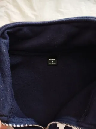 Sudadera Azul Malibu California Media Cremallera