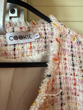 Abrigo tweed multicolor