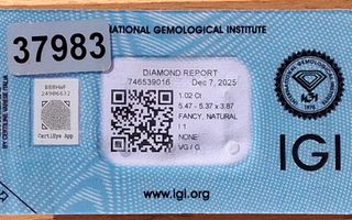 Diamante IGI Talla Esmeralda 1.02 Ct Natural
