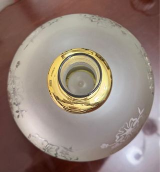 Lámpara de mesa cobalto y bronce