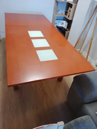 Conjunto comedor color cerezo