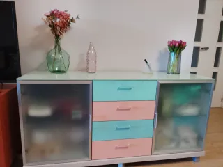 Conjunto comedor color cerezo