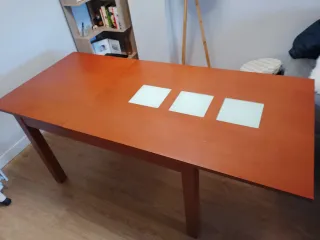 Conjunto comedor color cerezo