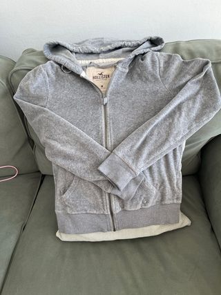 Sudadera Hollister Gris Talla M
