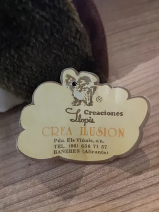 Peluche perro marrón y beige