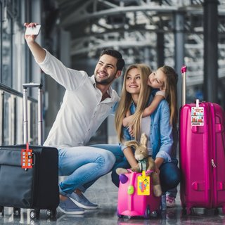 Lote 7 etiquetas de equipaje de viaje