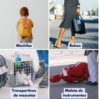 Lote 7 etiquetas de equipaje de viaje